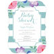 Lagoon Vintage Flower Baby Shower Invitations Image 3 of 6